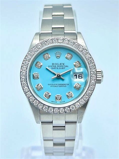 womens rolex with blue face|rolex tiffany blue.